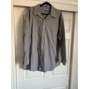 Tommy Hilfiger Mens Size XXL (18) Button Up Shirt Blue Long Sleeve Cotton Reg